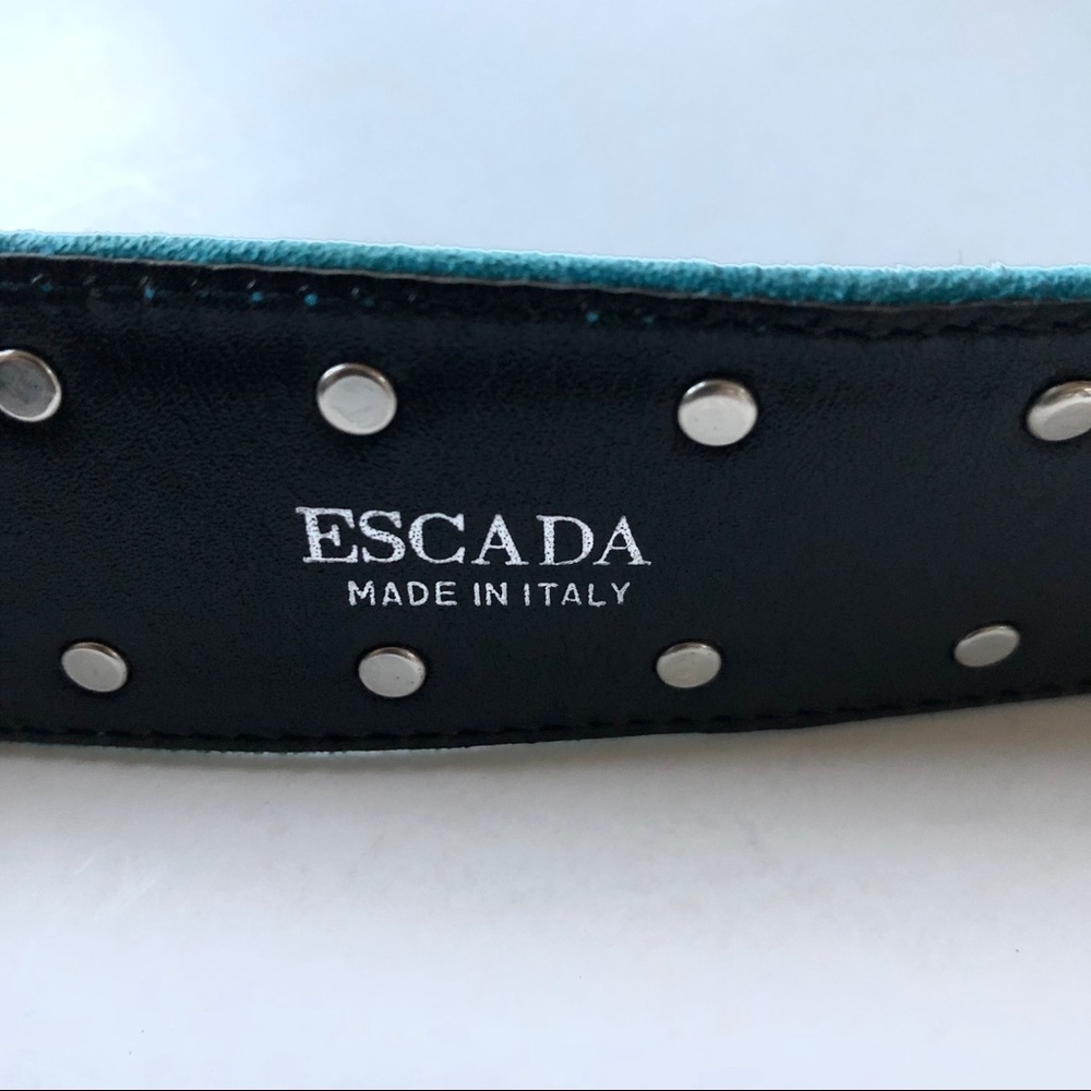 ESCADA Suede & Chrome Studded Belt - Picture 2 of 7